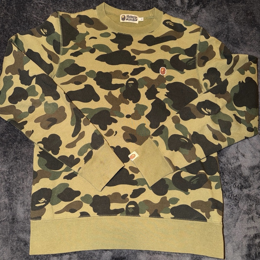 A Bathing Ape Men's Camouflage Crewneck Sweater